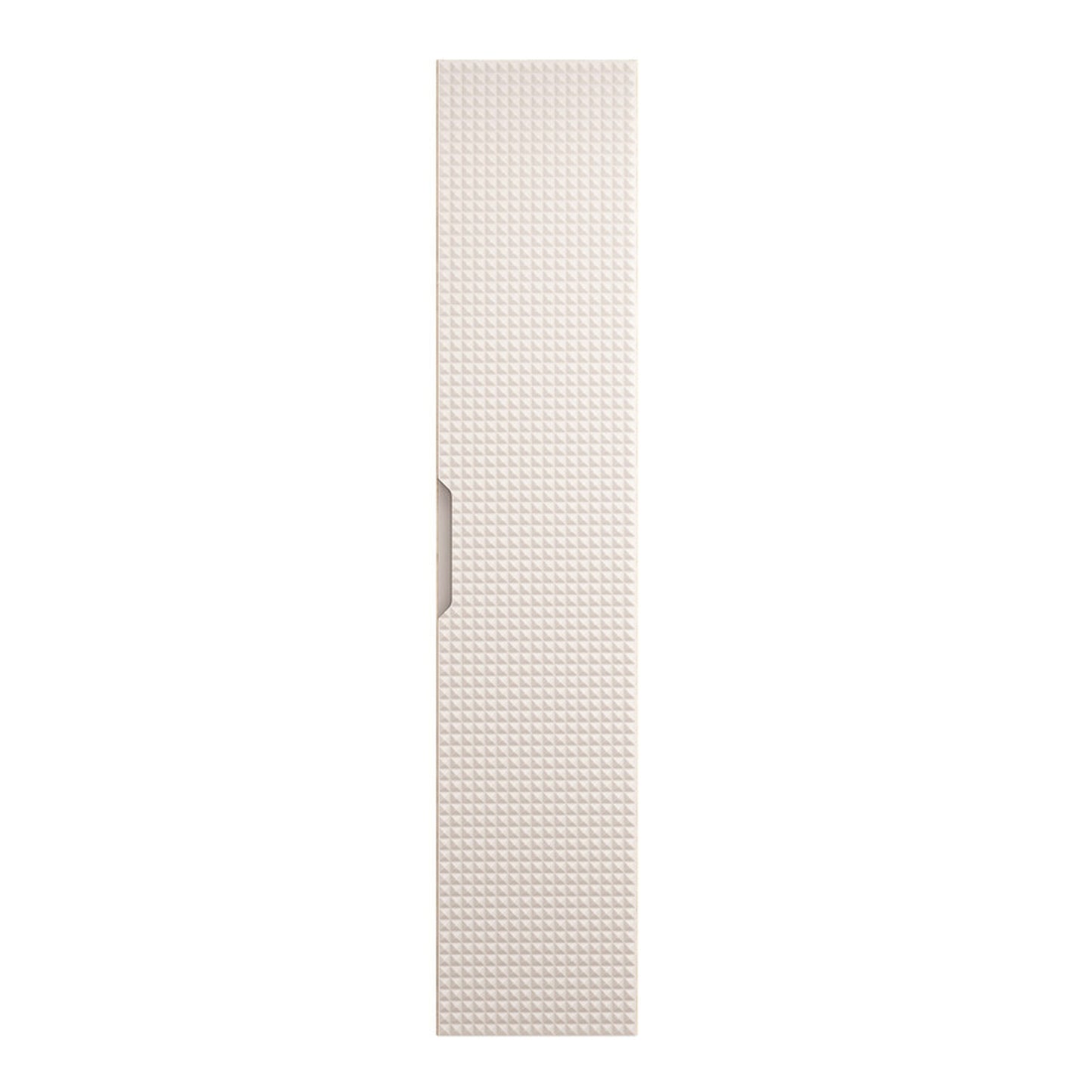 Luxor 3D Diamond Pattern 1 Door Tall Bathroom Cabinet - Oak / Beige