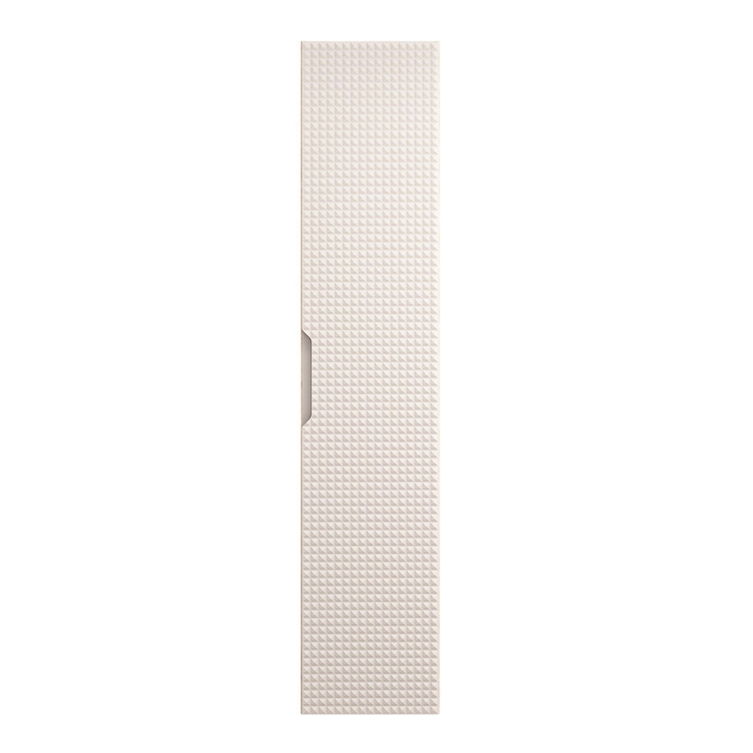 Luxor 3D Diamond Pattern 1 Door Tall Bathroom Cabinet - Oak / Beige