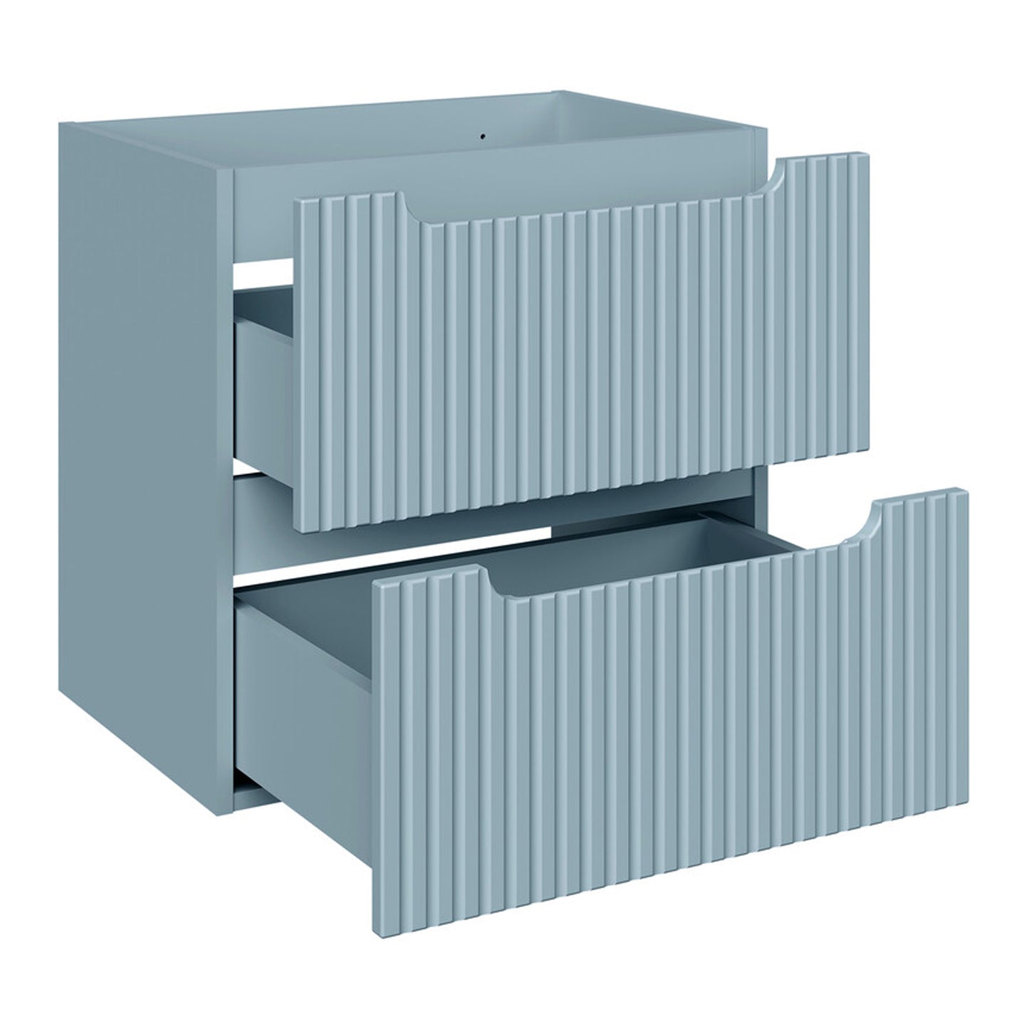 Nova Bathroom Cabinet 140cm with Worktop and Open Shelf - Baby Blue