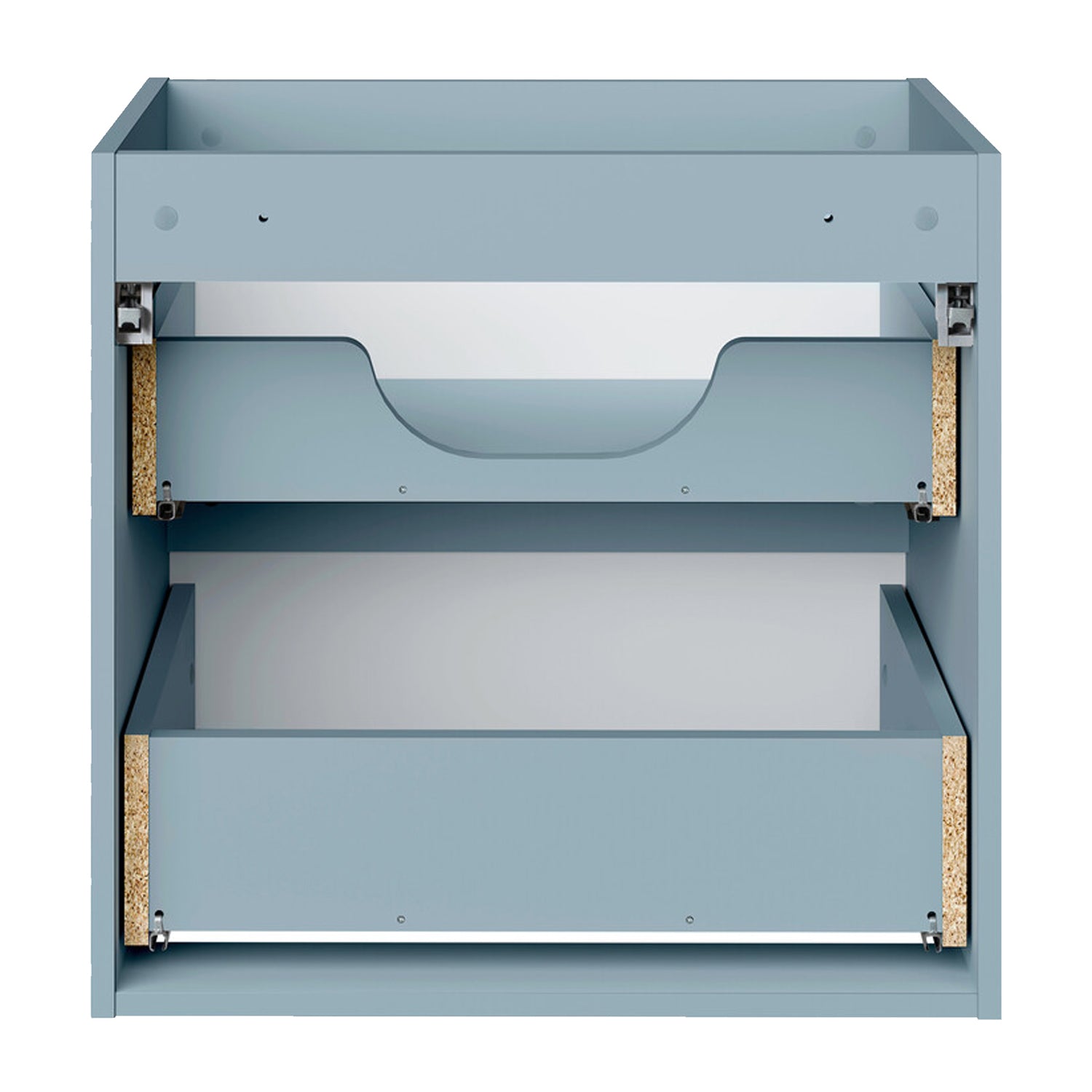 Nova Bathroom Cabinet 140cm with Worktop and Open Shelf - Baby Blue