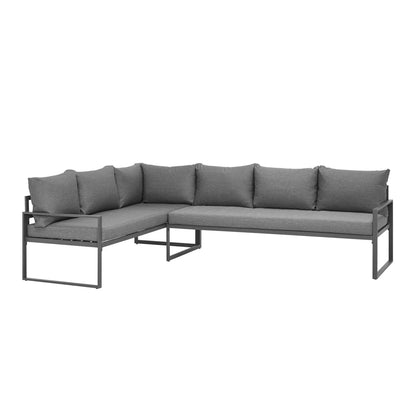 Evora Metal Frame Outdoor Lounge Set - Graphite