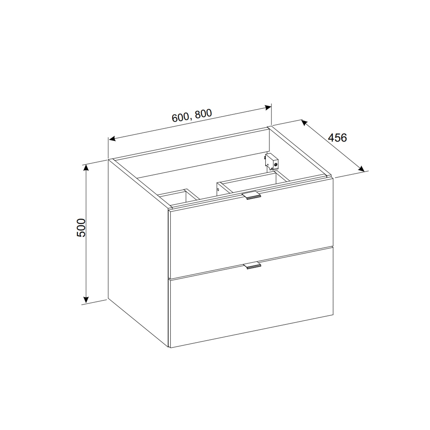Dalia Bathroom Set 60cm with Basin and Tall Unit - Cashmere
