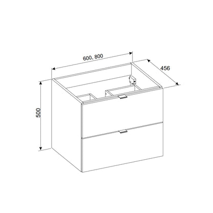 Dalia Bathroom Set 80cm with Basin and Tall Unit - Cashmere
