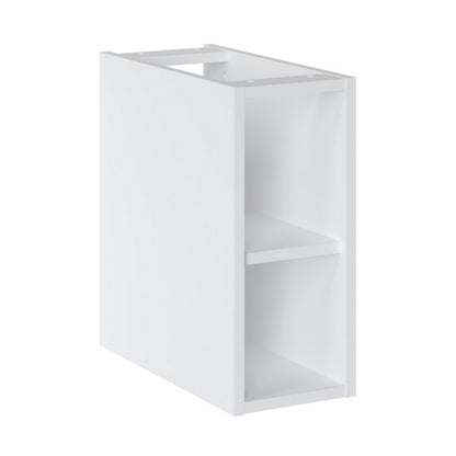 Iconic Bathroom Wall Mounted 100cm Vanity Unit Set with Tall Cabinet, Mirror and Worktop Basin - Rose