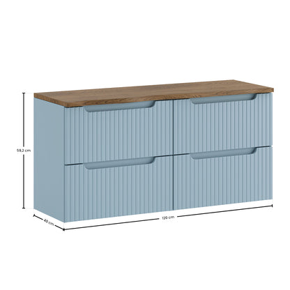 Nova Bathroom Cabinet 120cm with Worktop - Baby Blue