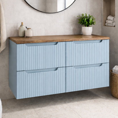 Nova Bathroom Cabinet 120cm with Worktop - Baby Blue