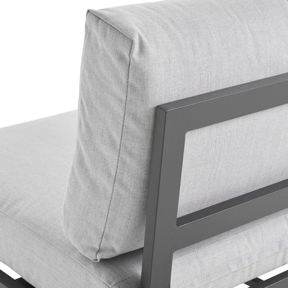Evora Metal Frame Outdoor Lounge Set - Graphite