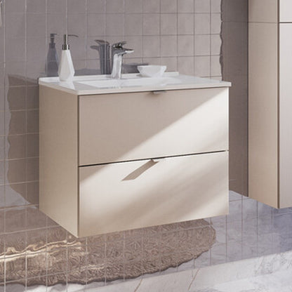Dalia Bathroom Cabinet 60cm with 2 Drawers and Basin - Cashmere