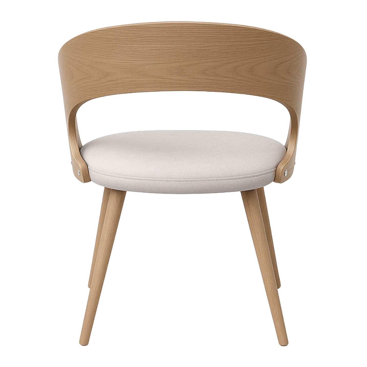 Ruston Scandinavian Style Set of 4 Wooden Chairs - Natural Beech / Light Grey