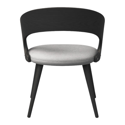 Ruston Scandinavian Style Set of 4 Wooden Chairs - Black / Light Grey