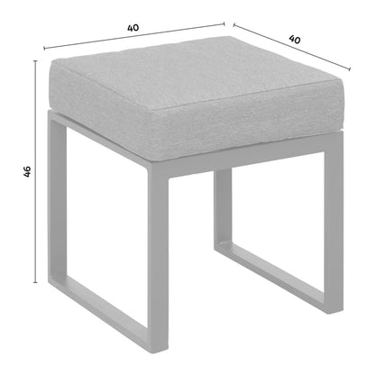 Evora Metal Frame Outdoor Lounge Set - Graphite