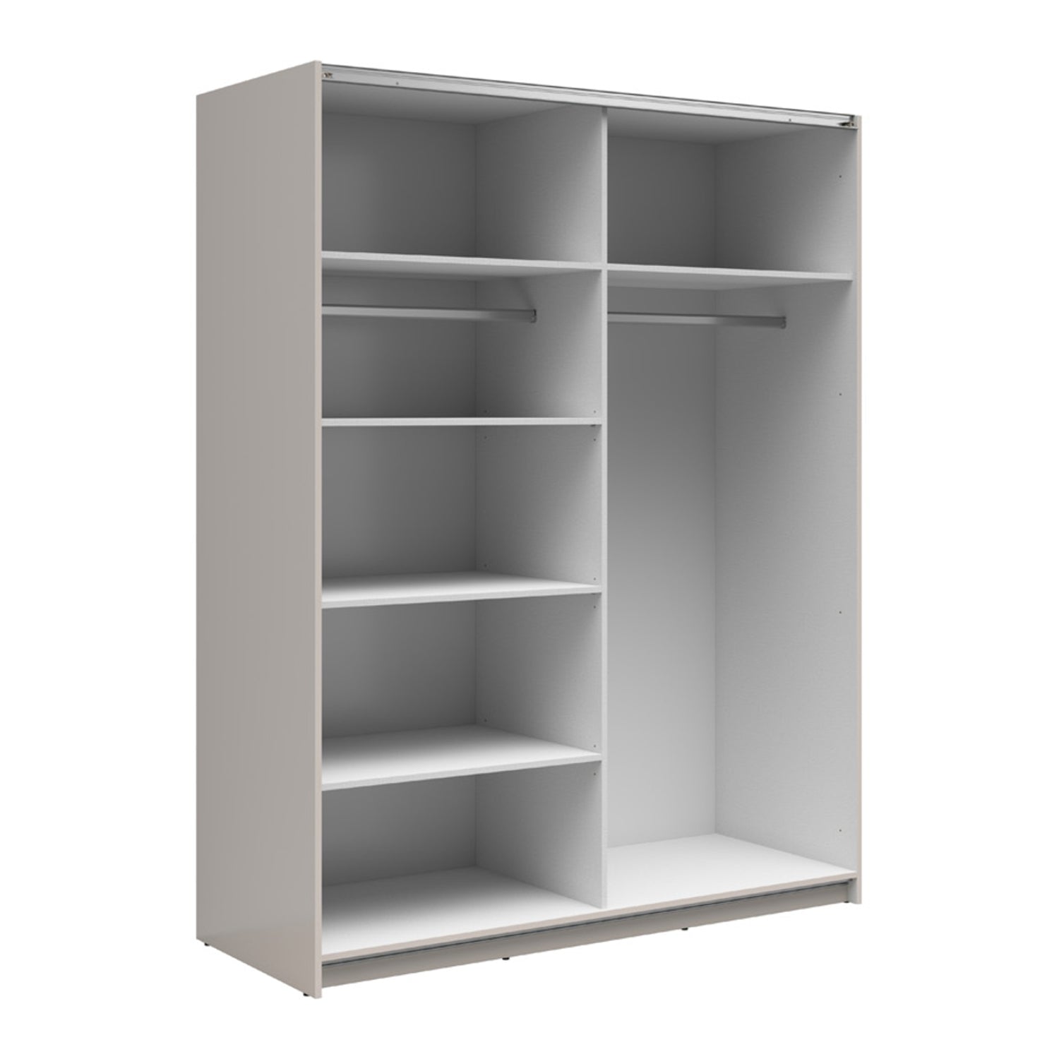 Exter 2 Door Sliding 183cm Wardrobe With Mirror - Cashmere