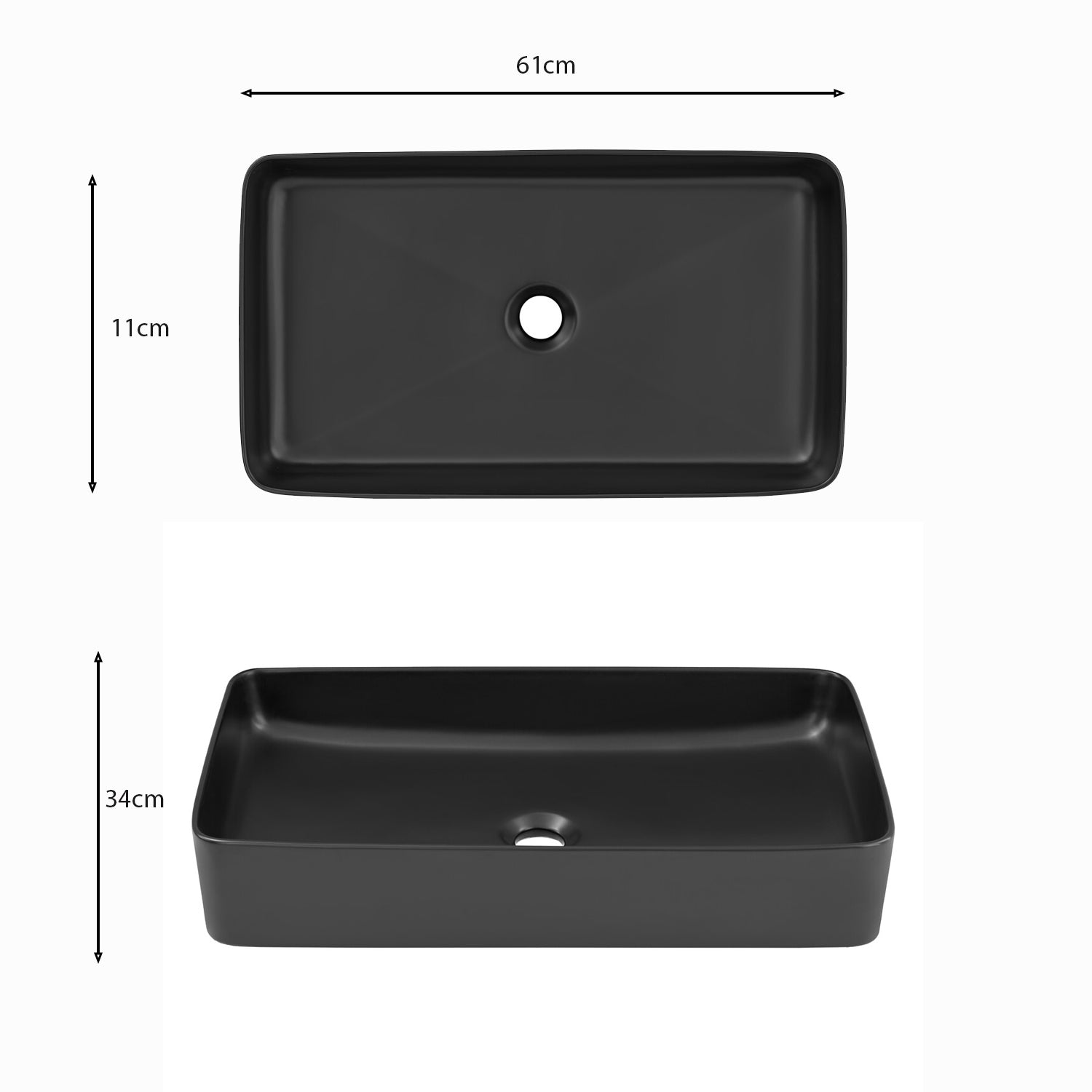 Santa Fe Bathroom Cabinet Vanity 100 cm with Basin - Dark Oak