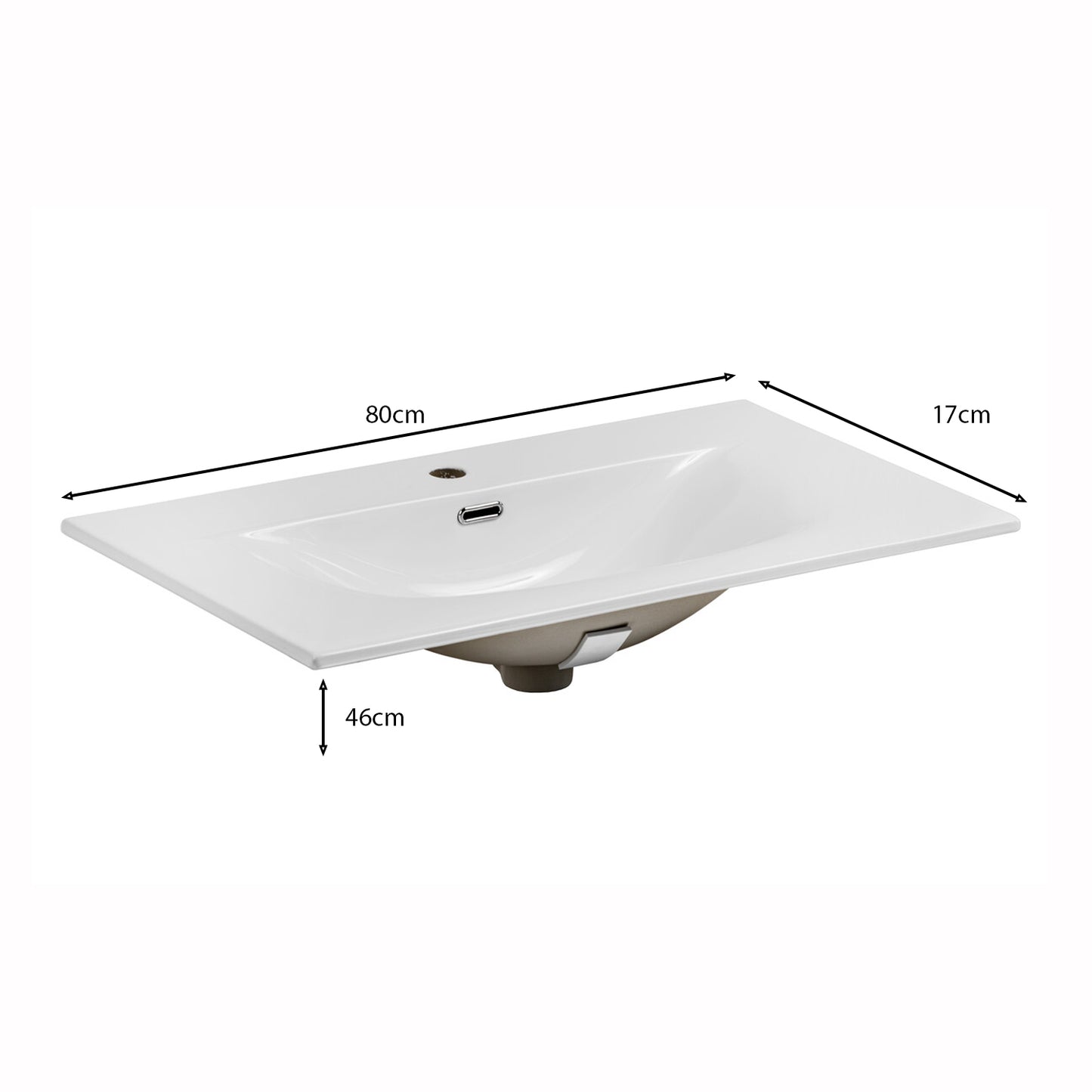 Talia Casella Bathroom Cabinet Vanity 80 cm with Basin - Casella Oak