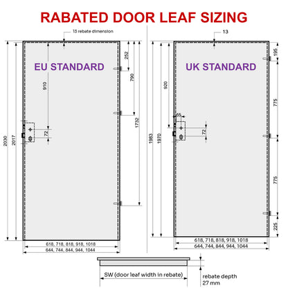Fado Internal Rebated Door Set with Frame and Handle - Bavaria Oak