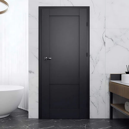 Rumba Internal Rebated Door Set with Frame and Handle - Black Matt