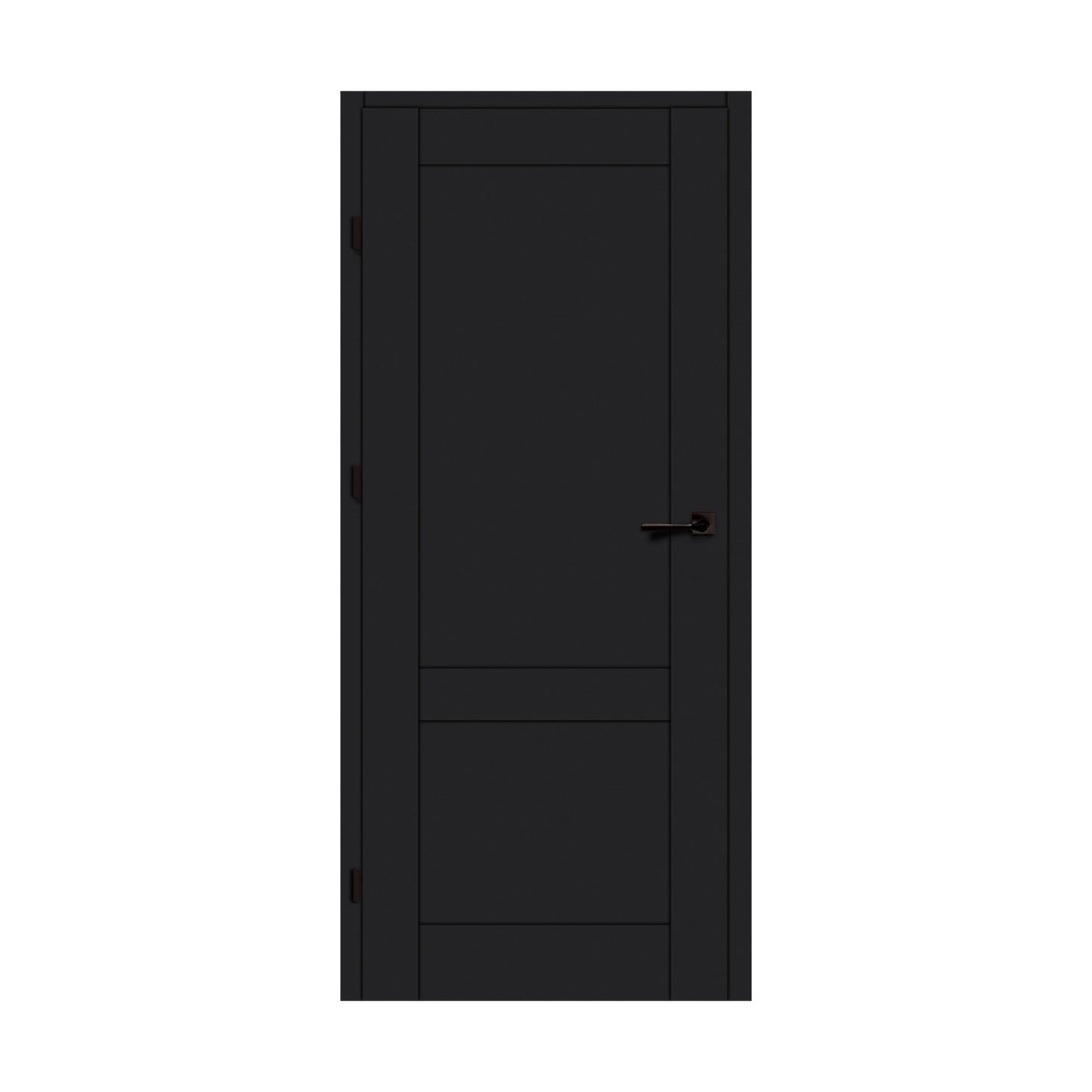 Rumba Internal Rebated Door Set with Frame and Handle - Black Matt