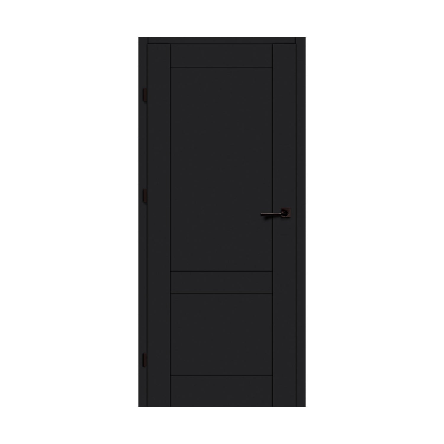 Rumba Internal Rebated Door Set with Frame and Handle - Black Matt