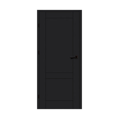 Rumba Internal Rebated Door Set with Frame and Handle - Black Matt
