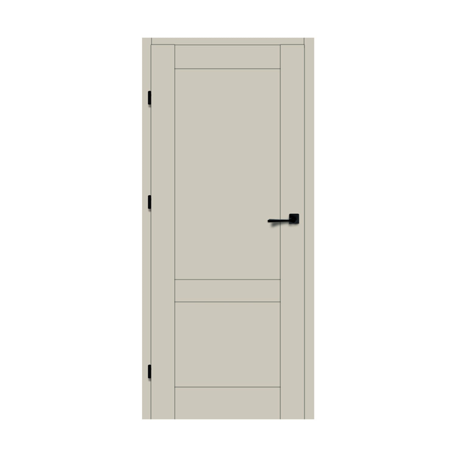 Rumba Internal Rebated Door Set with Frame and Handle - Cashmere