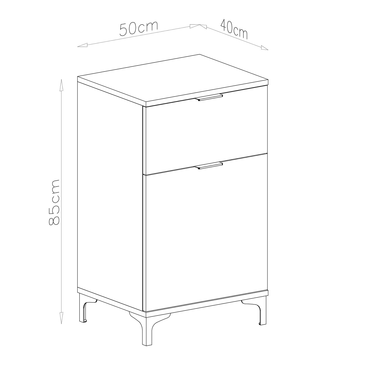 Lana Modern Slim Sideboard with Drawer and Cupboard – Oak Artisan