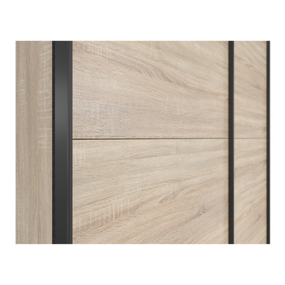 Exter 2 Door Sliding 153cm Wardrobe - Sonoma Oak