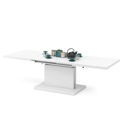 Astrid 70 - 2 in 1 Extending Coffee / Dining Table - White Matt