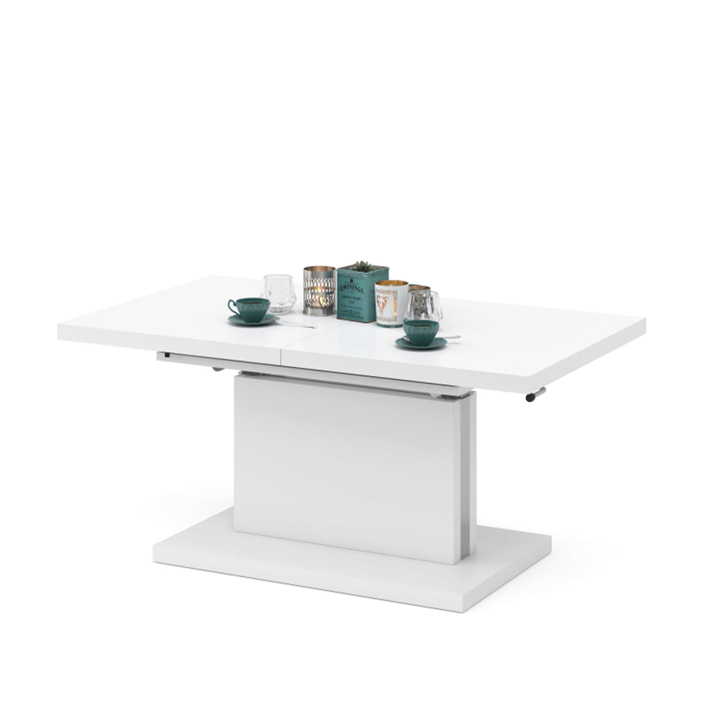 Astrid 70 - 2 in 1 Extending Coffee / Dining Table - White Matt