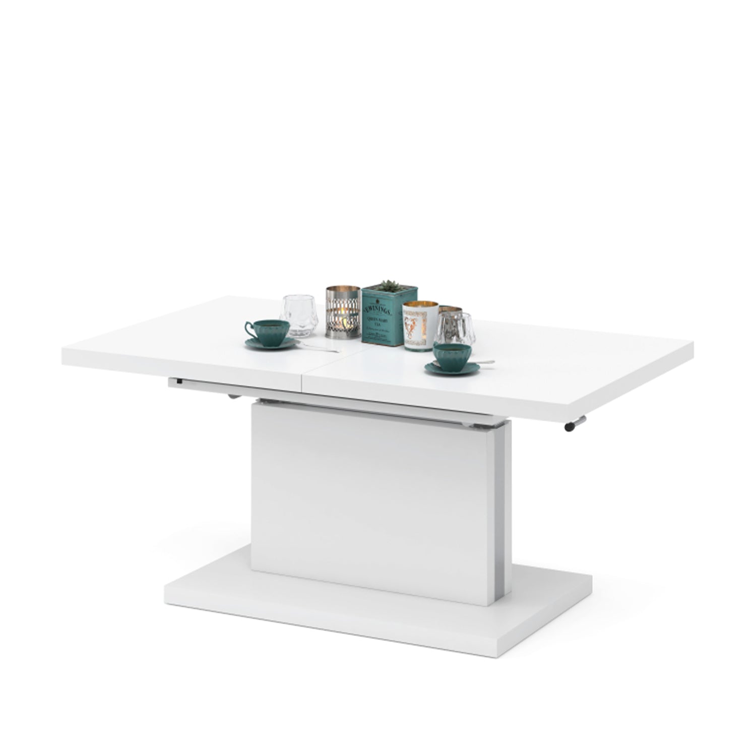 Astrid 70 - 2 in 1 Extending Coffee / Dining Table - White Matt