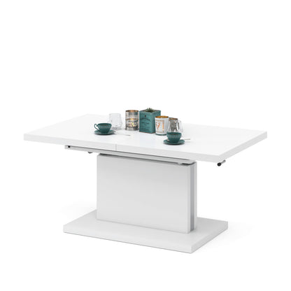 Astrid 70 - 2 in 1 Extending Coffee / Dining Table - White Matt