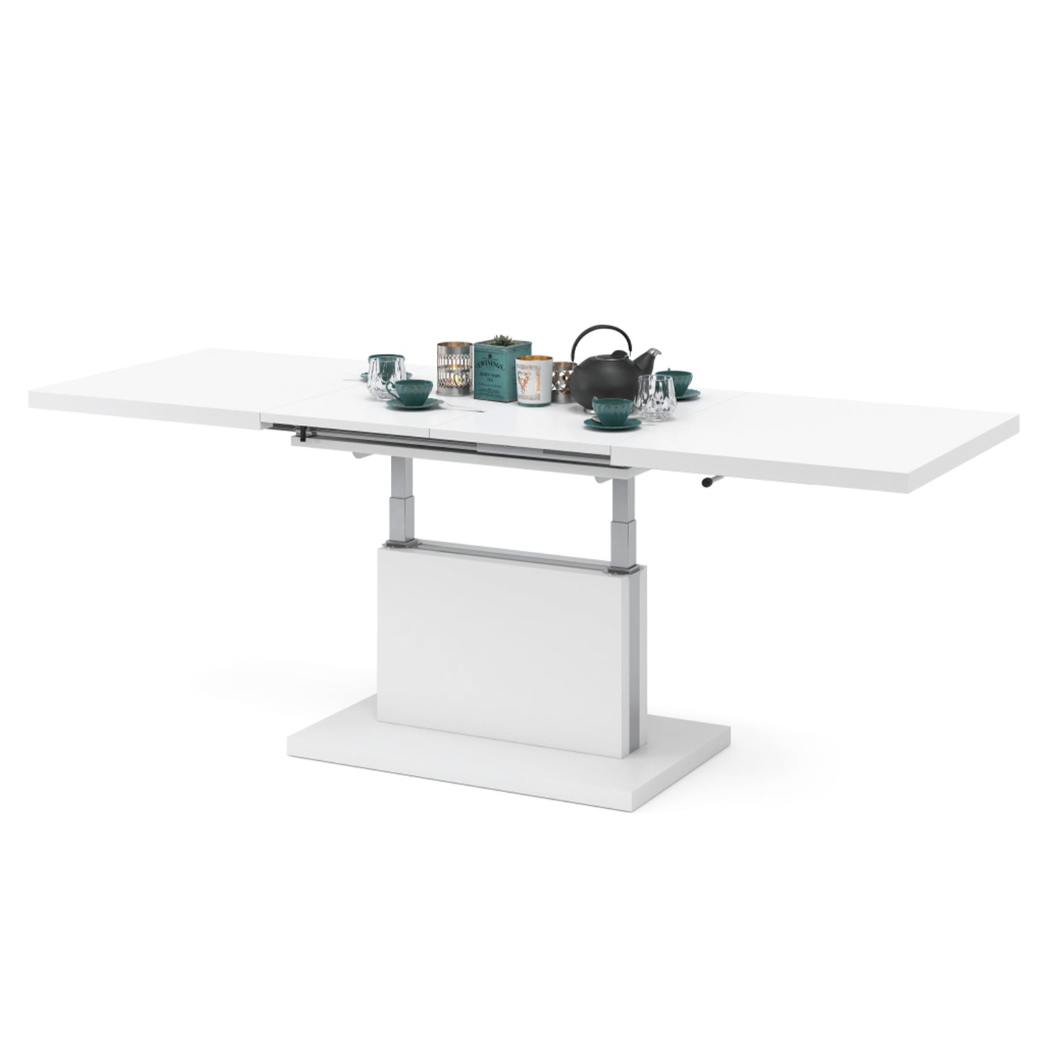 Astrid 70 - 2 in 1 Extending Coffee / Dining Table - White Matt