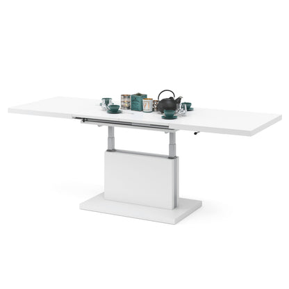 Astrid 70 - 2 in 1 Extending Coffee / Dining Table - White Matt