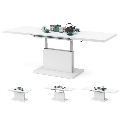 Astrid 70 - 2 in 1 Extending Coffee / Dining Table - White Matt