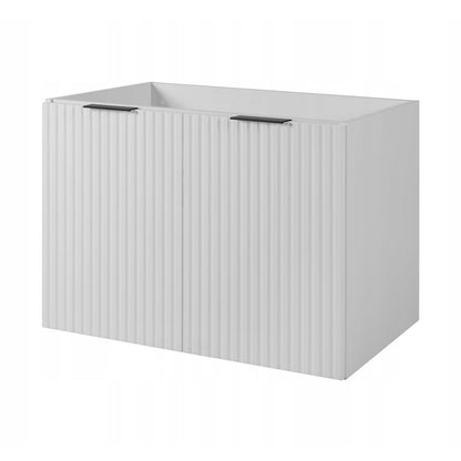 Flow Wall-Mounted 2 Door Bathroom Vanity Cabinet with Basin 80cm - White