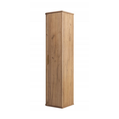 Elegance Glamour Style Tall Bathroom Wall Cabinet - Gold Craft Oak