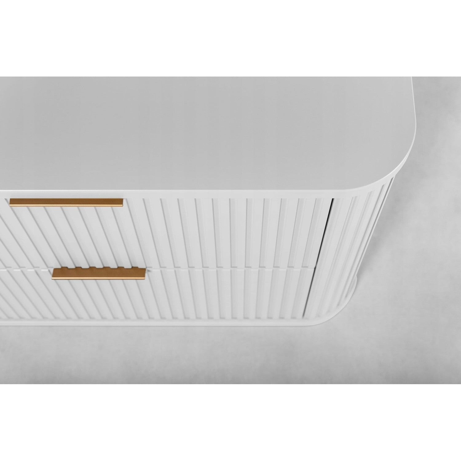 Elegance Glamour Style 2 Drawer Bathroom Wall Cabinet 100cm - White