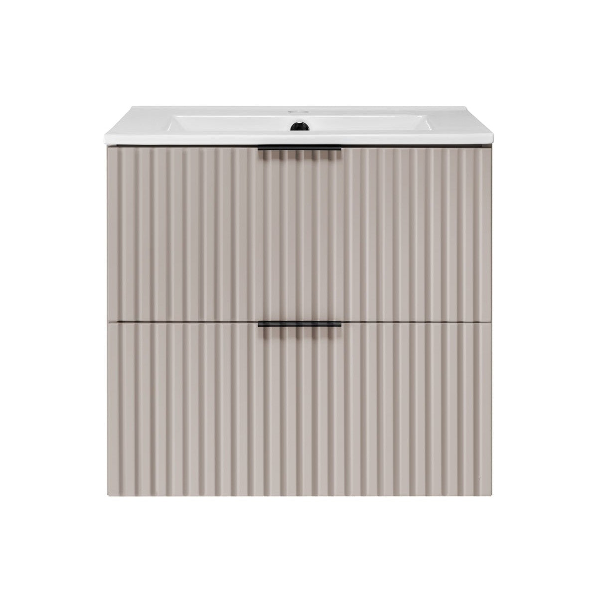 Flow 2 Drawer Bathroom Vanity Cabinet Vanity Unit with Basin 60cm - Cashmere