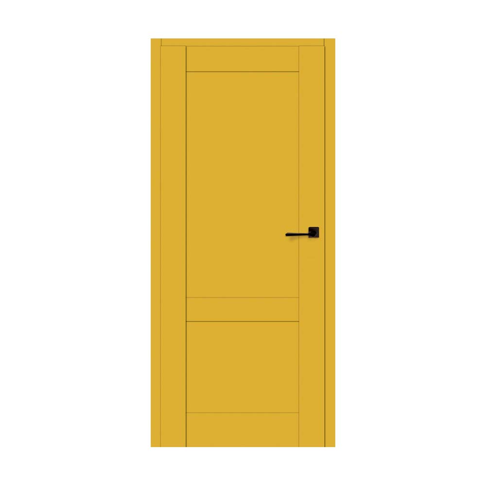 Rumba Internal Non-Rebated Door Set with Frame and Handle - Bahama Yellow