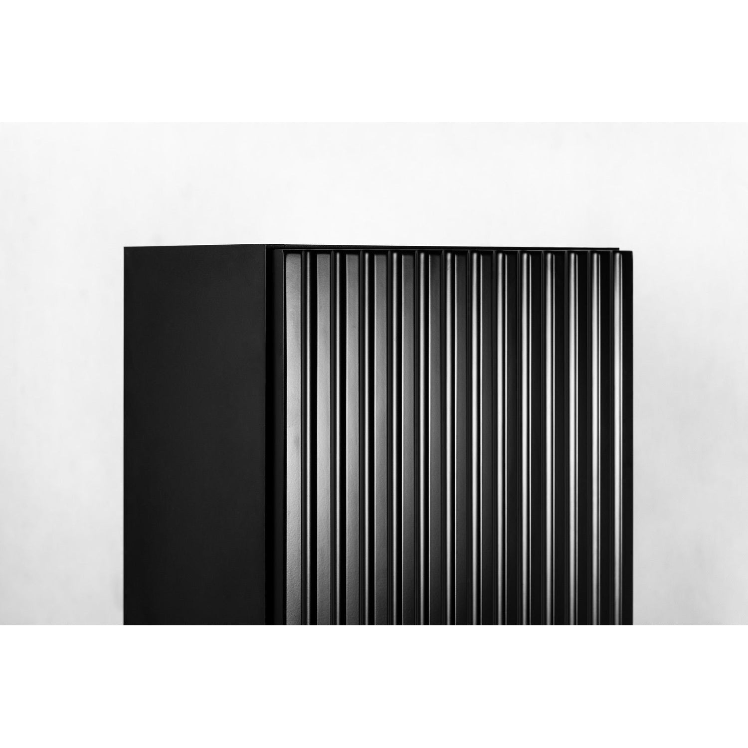 Flow Wall-Mounted Tall Bathroom Cabinet 136cm - Black