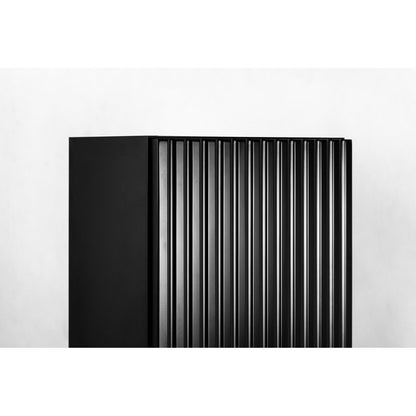 Flow Wall-Mounted Tall Bathroom Cabinet 136cm - Black