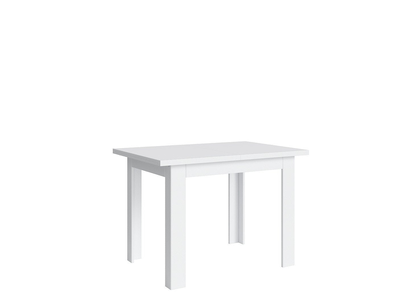 Practical Modern Dining Table with Extension Function - White
