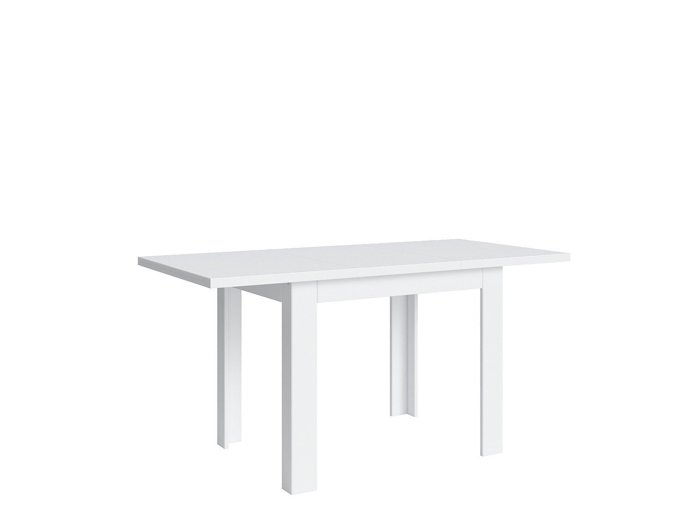 Practical Modern Dining Table with Extension Function - White