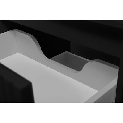 Flow 2 Drawer Bathroom Vanity Cabinet 60 cm with Worktop - Black