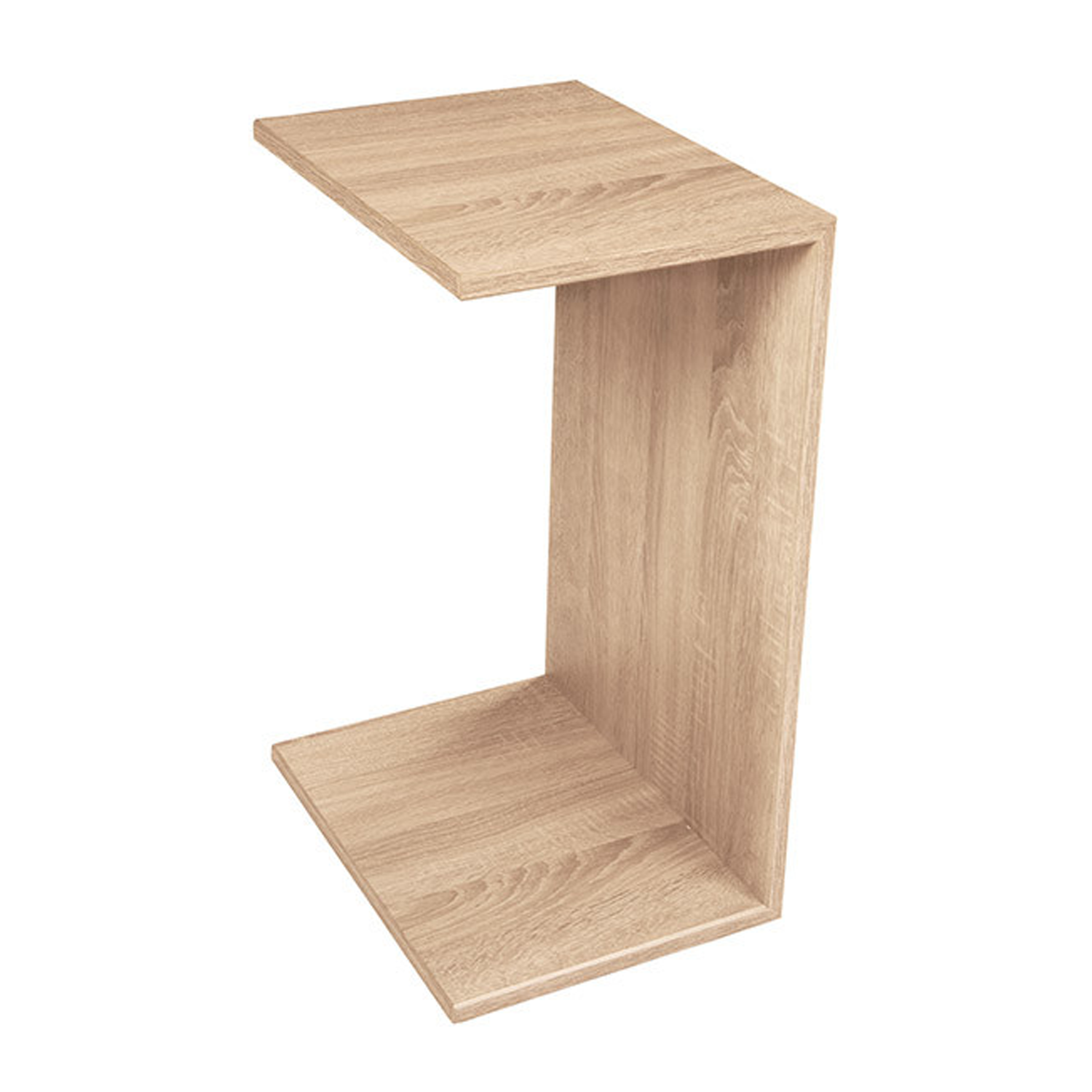 C-Shaped End Table Perfect for Sofa, Bed or Lounge Area - Oak Sonoma
