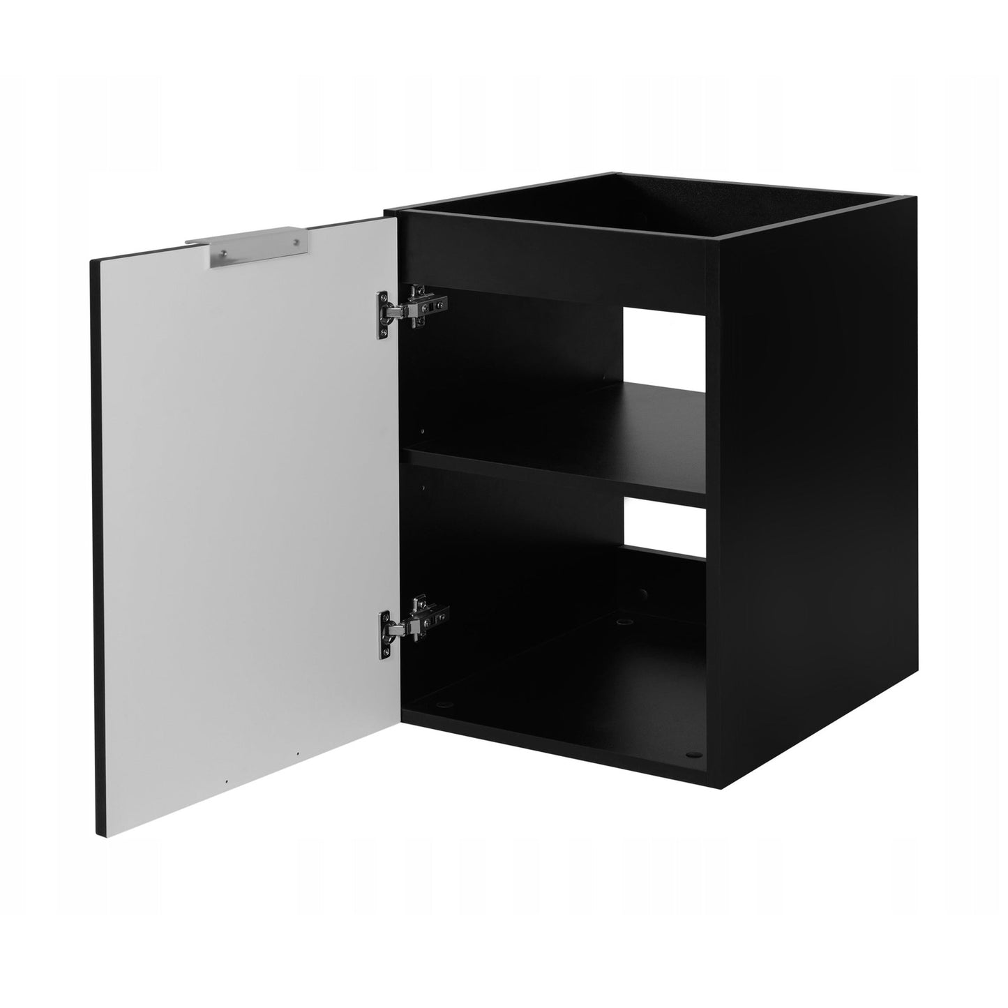 Flow 1 Door Fluted Bathroom Vanity Cabinet 40cm - Black
