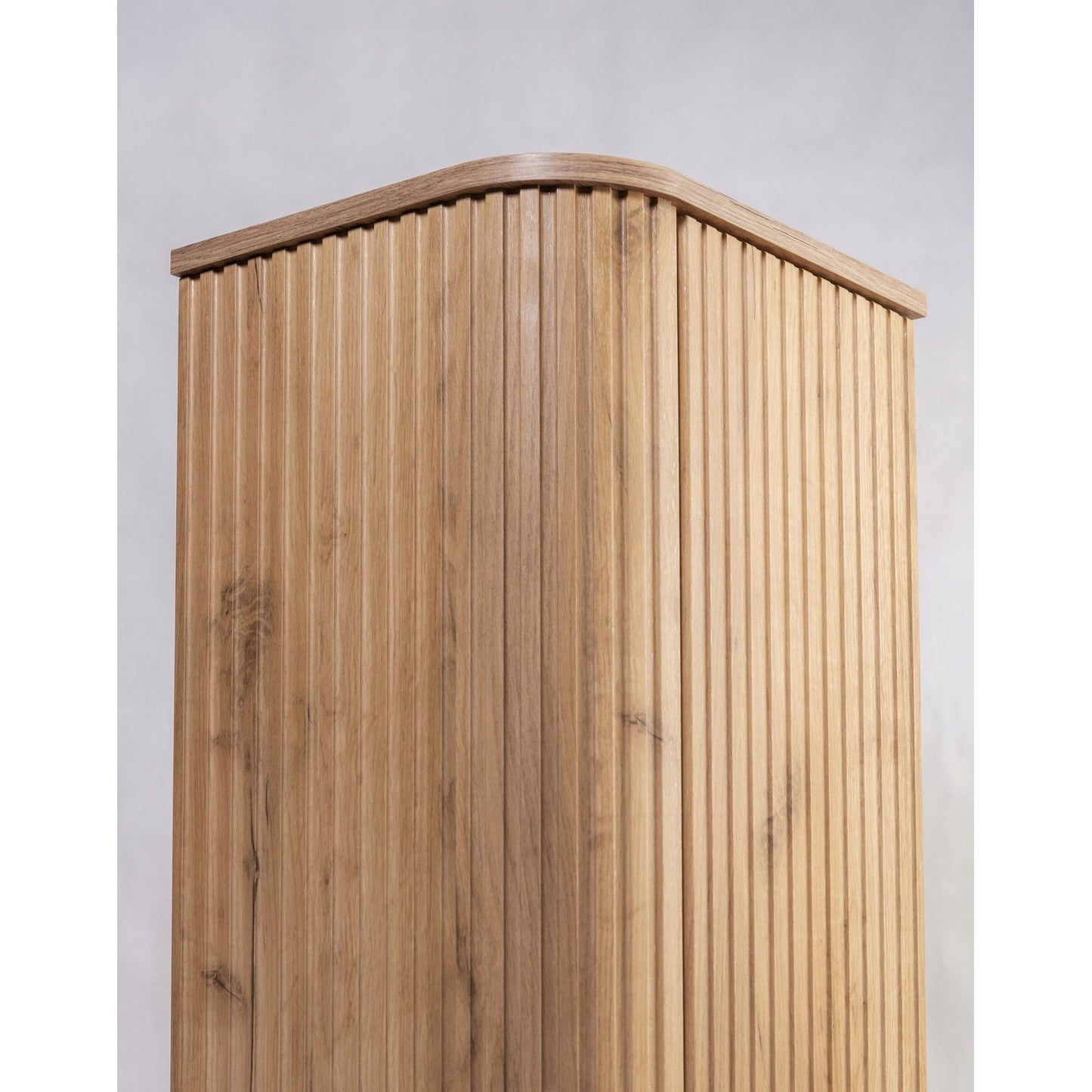 Elegance Glamour Style Tall Bathroom Wall Cabinet - Gold Craft Oak