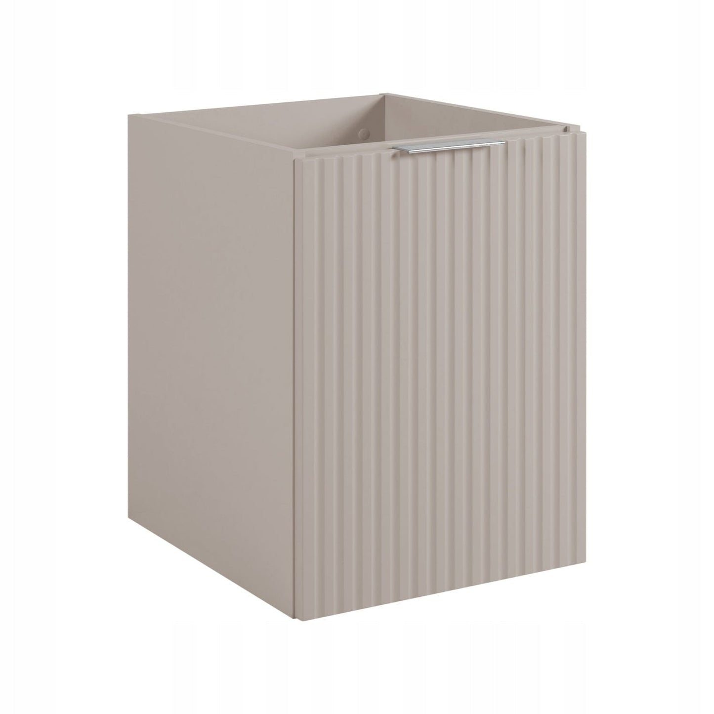 Flow 1 Door Fluted Bathroom Vanity Cabinet with Worktop 40cm - Cashmere