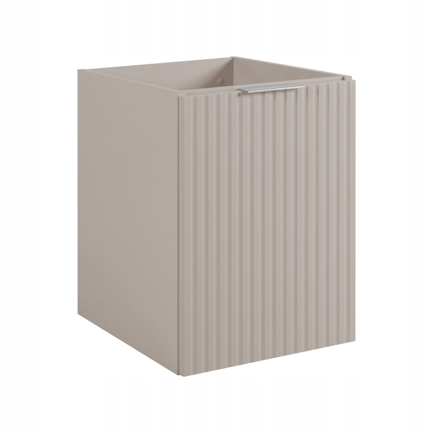 Flow 1 Door Fluted Bathroom Vanity Cabinet with Worktop 40cm - Cashmere