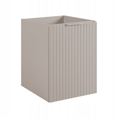 Flow 1 Door Fluted Bathroom Vanity Cabinet with Worktop 40cm - Cashmere