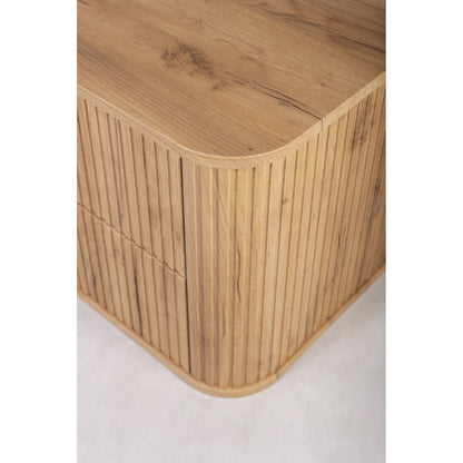 Elegance Glamour Style 2 Drawer Bathroom Wall Vanity Cabinet 60cm - Gold Craft Oak